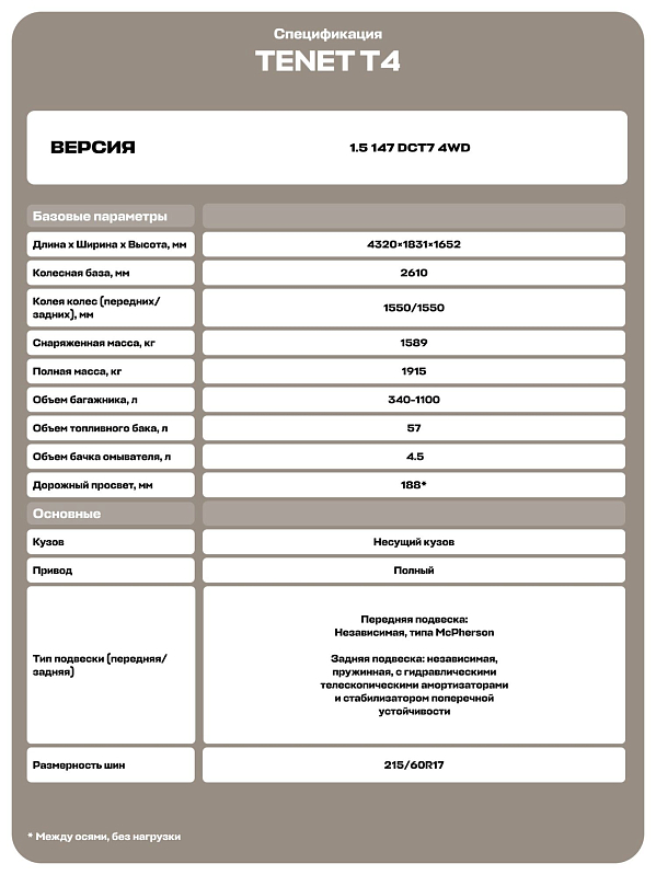 TENET T4 Прайм, серый