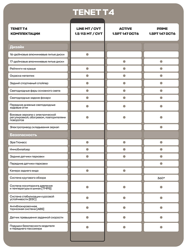 TENET T4 Лайн, серый