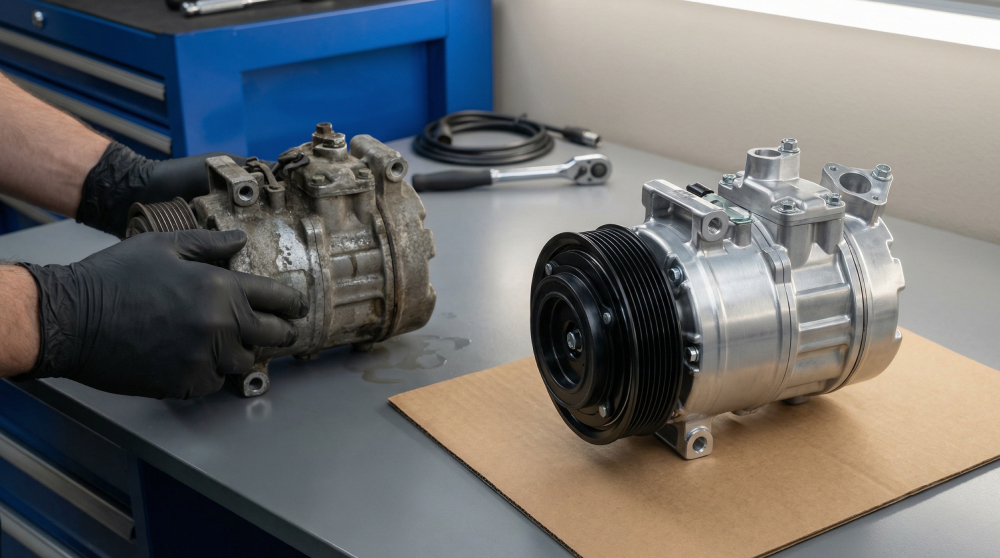 Замена компрессора кондиционера — фото