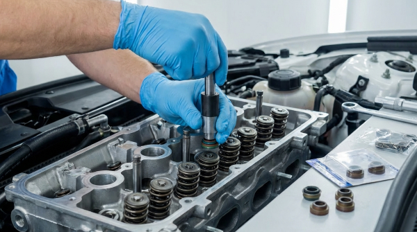 Замена маслосъёмных колпачков — фото